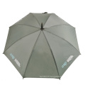 Fashion gray color wood straight premium promotional solid stick umbrella